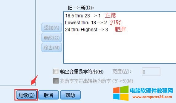 �����SPSSӋ(j��)�む(g��)��BMIֵ��