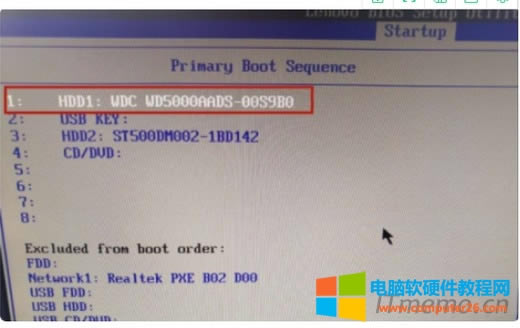 BIOS設(shè)置界面是否正常識(shí)別到硬盤,確認(rèn)裝有系統(tǒng)的硬盤在第一啟動(dòng)項(xiàng)。