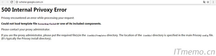 ���_�W���ʾ��500 Internal Privoxy Error ��Q����