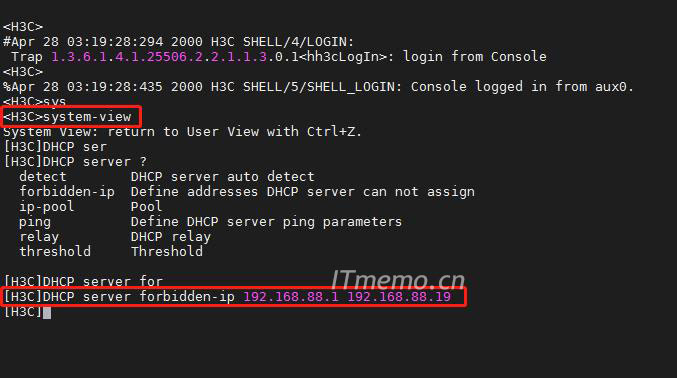 h3c���Q�Cdhcp�ų�ip��������