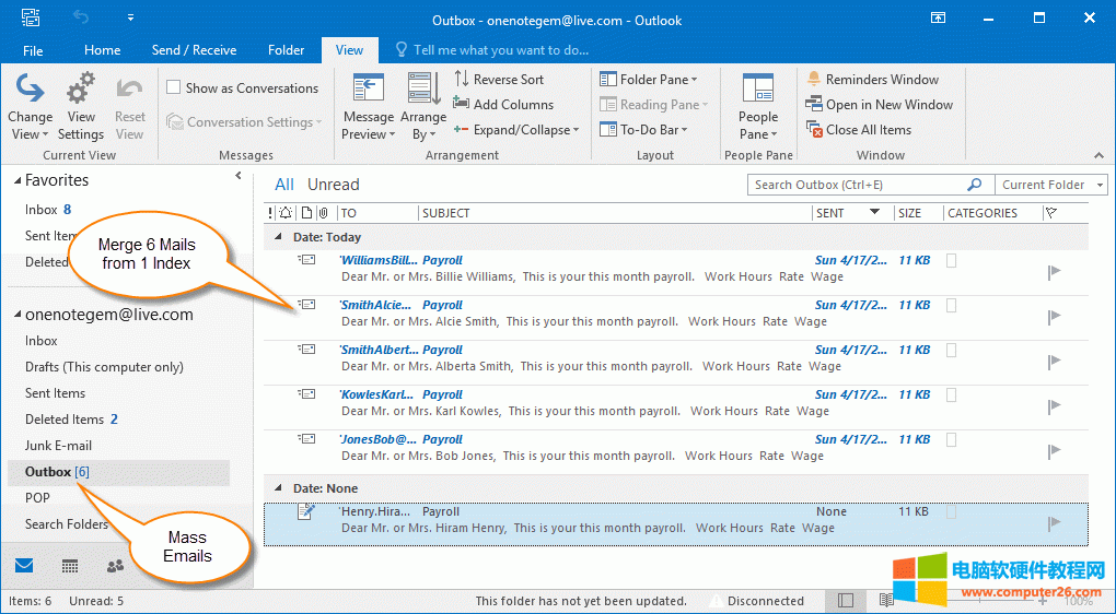 �� Outlook ������Ⱥ�l�ϲ�����]��