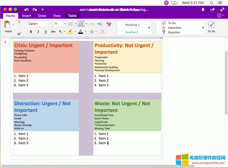 ����ģ�嵽 Mac OneNote