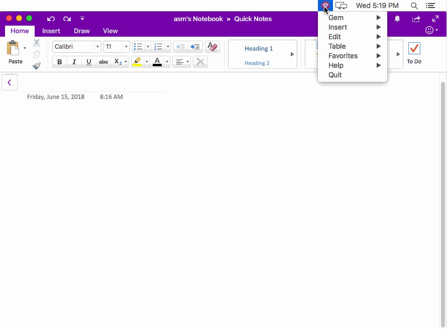 ���䌚�ˆε�ģ���б��У����xģ�壬�����뵽 Mac OneNote �