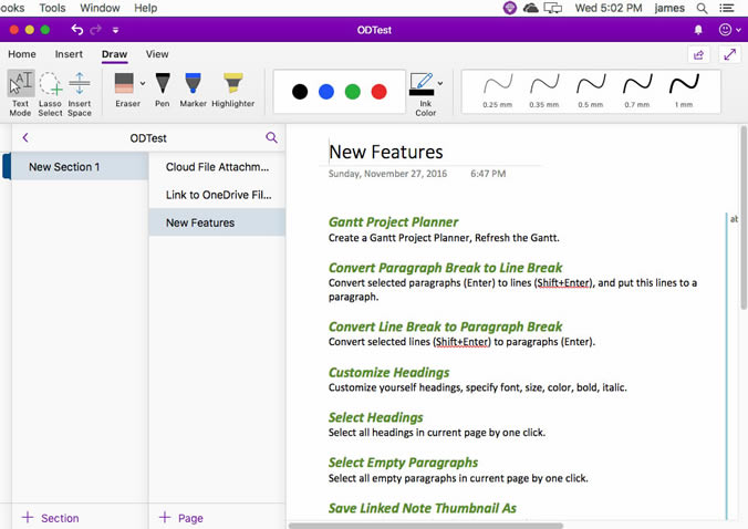 ʹ���䌚�ˆ� Gem Menu for Mac OneNote �턓���������ژ��}�� OneNote ��档
