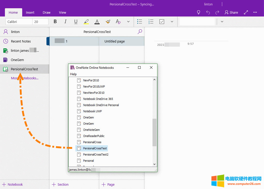 在 OneNote for Win10 中打開(kāi)共享筆記本