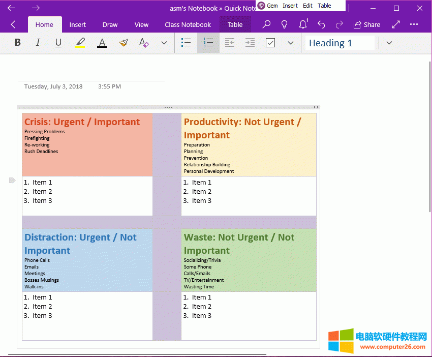 ģ����뵽 OneNote for Windows 10