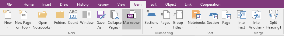 Gem for OneNote ��ʹ�� Markdown