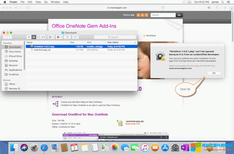 �c�� PKG ���b�����b OneMind for Mac OneNote