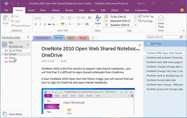 ������I�������� OneNote ��������Ƅ��@Щ��浽����һ���օ^(q��)��