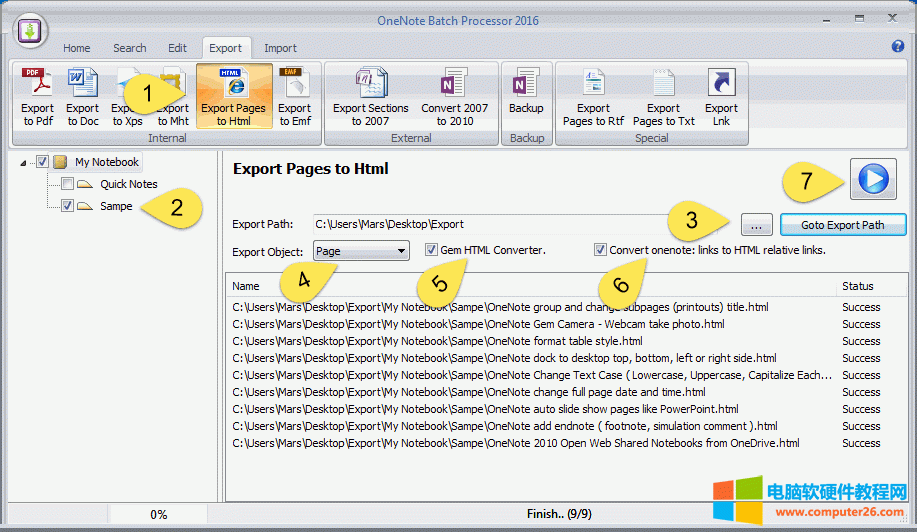 ʹ�� Gem HTML �D�Q�������� OneNote ���� HTML �ļ�