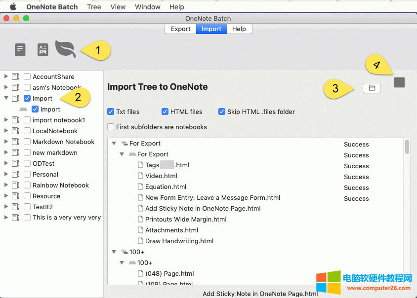 ʹ���O��������̎���� OneNote Batch for Mac �����