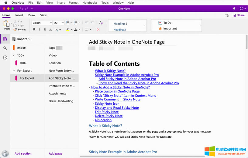 ���뵽 OneNote �����γɵĘ�Y���������