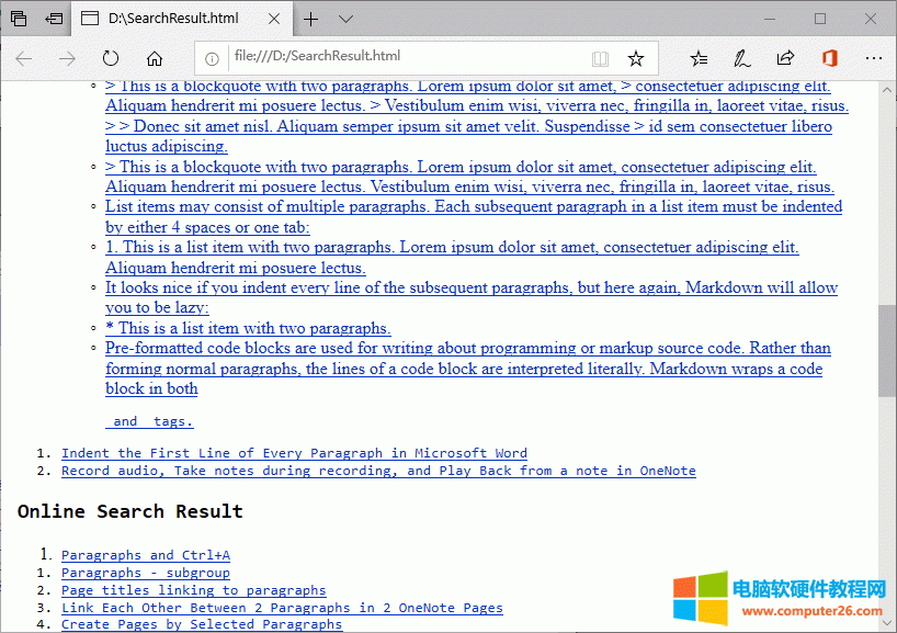 SearchResult ߀�������� OneDrive �� OneNote �Pӛ���������Y(ji��)��