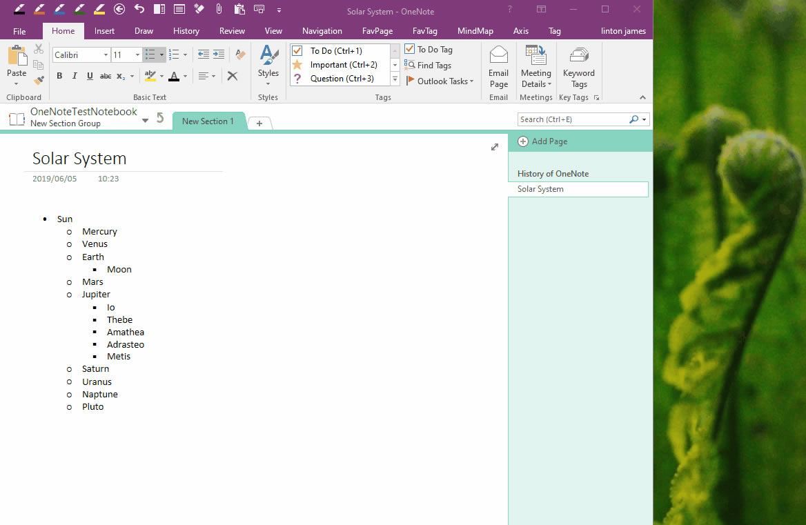 ʹ���X����� MindManager �Є��� OneNote ���Ŀ��̖�б����־�̖�б���˼�S���D��