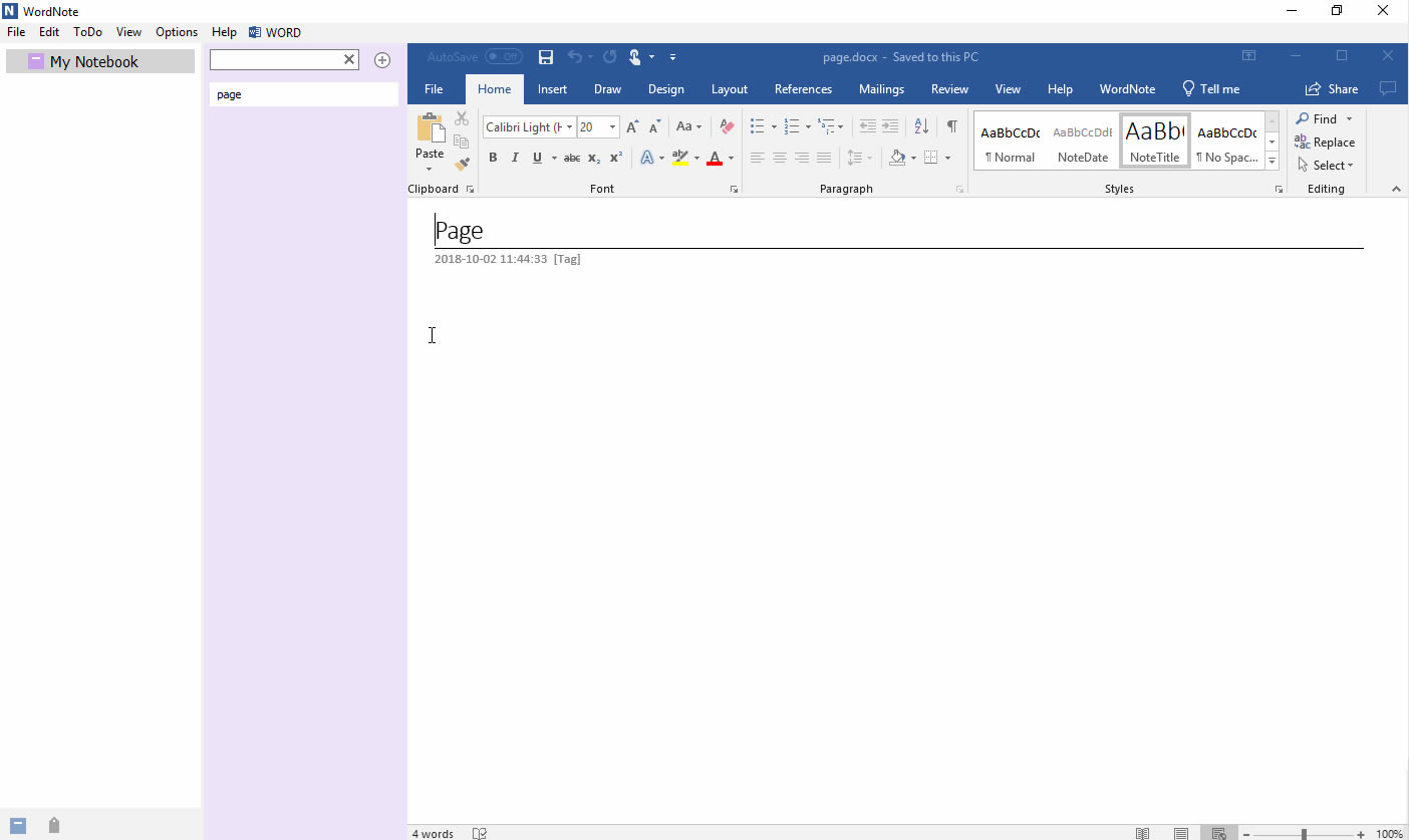 �� WordNote �ṩ�˺�ϵ�y�����ڰ�ͬһƪ���w�ٲ�ͬ��e��