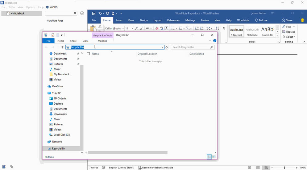 WordNote ʹ�� Windows �Ļ���վ�������M�����֏���