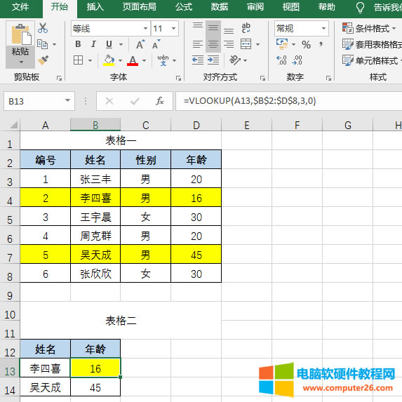 VLOOKUP���������T��ʹ�÷���