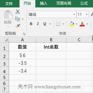 Excel取整函數(shù)Int,僅取整不四舍五入