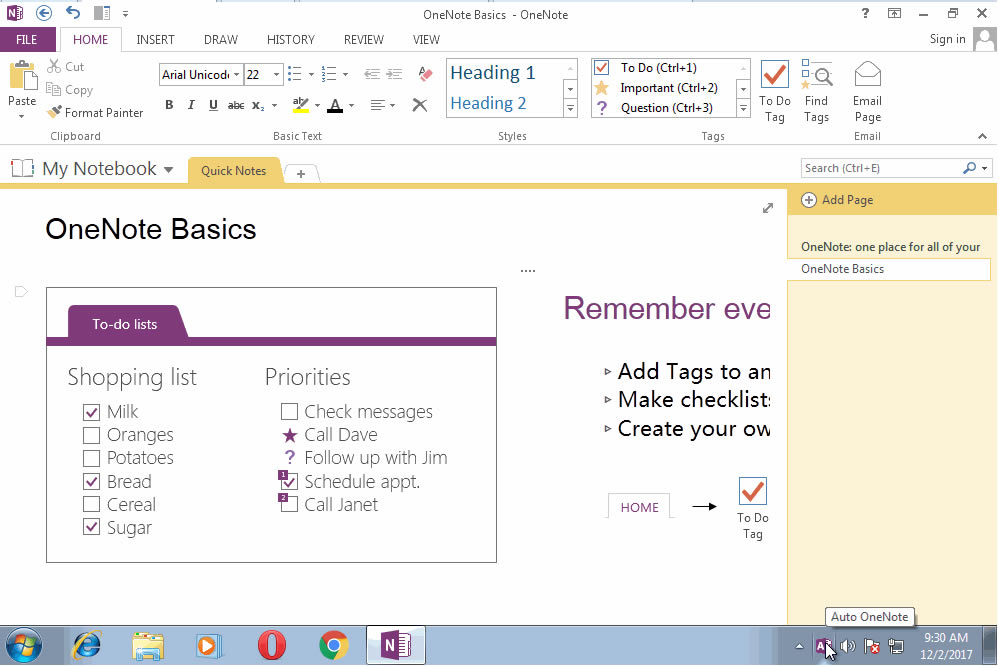 �Ԅ��O�� OneNote ���������Ğ鲻ͬ�����w