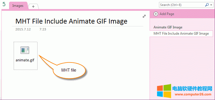 �D�Q GIF �� MHT �����浽 OneNote