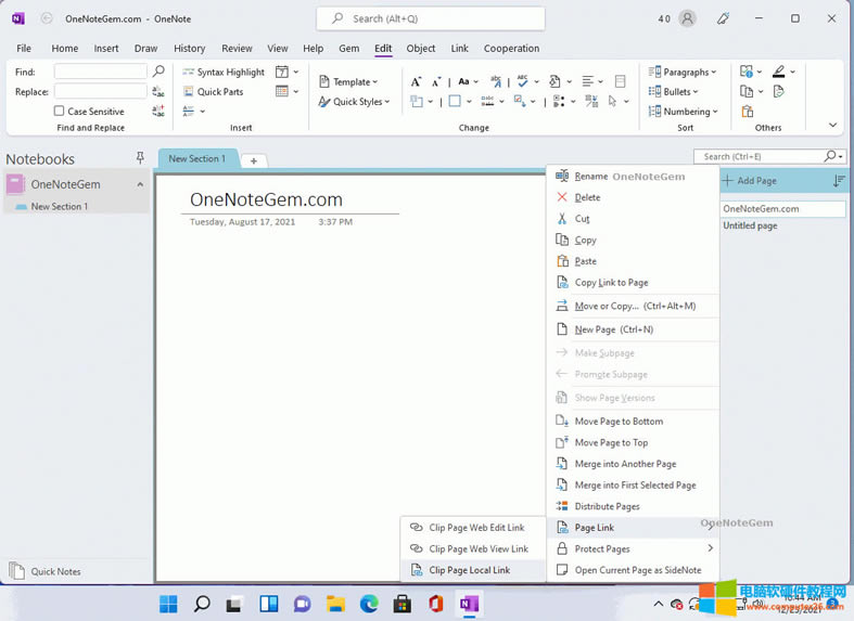 ���ֹPӛ�䌚 Gem for OneNote �� OneNote ����ṩ�ˏ��Ʊ���朽ӵĹ�����