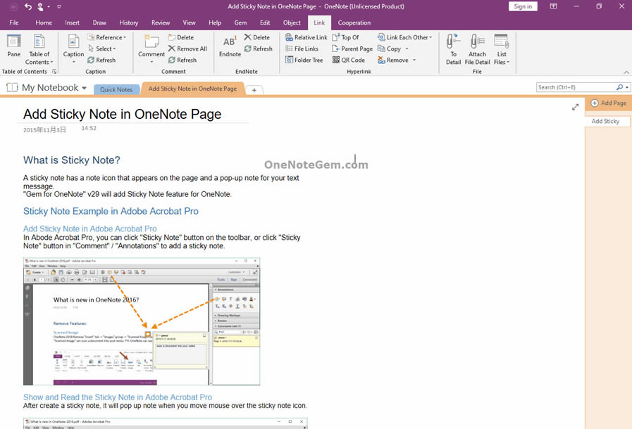 ͨ�^���ֹPӛ�䌚 Gem for OneNote �턓�����ۯB�Ĵ�VĿ���