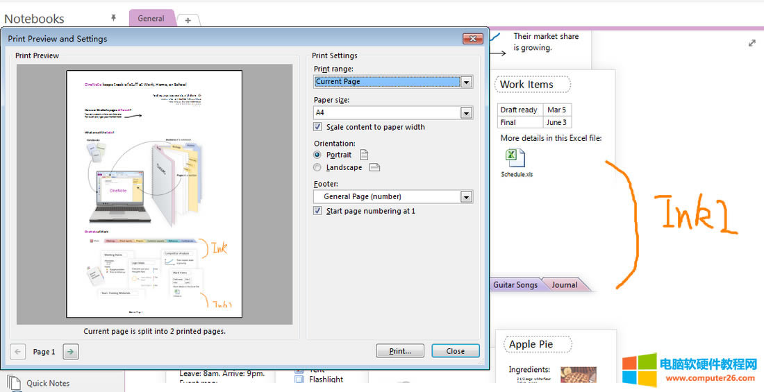 ��Ώ�OneNote�����ģ�M��퓷��鿴��ӡ��Ԫ�