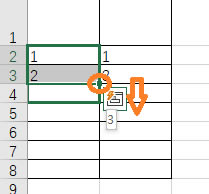 拖動填充手柄自動填充