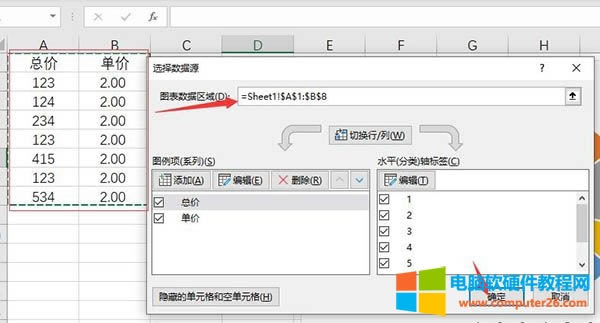 框選數(shù)據(jù)單元格