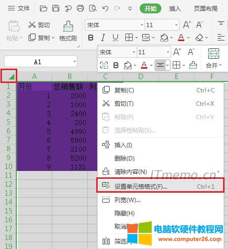 �x�б������Ͻǣ������µ�б���ǣ��x������Excel���񣬆Γ�������I--�O�Æ�Ԫ���ʽ��