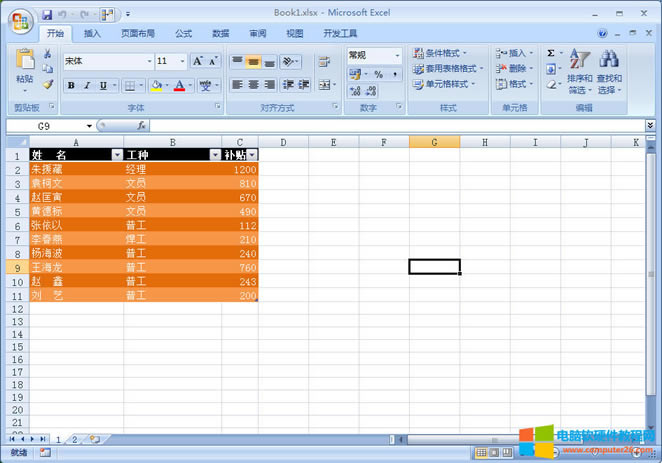 ��office&nbsp;Excel 2007�����ӣ��҂���Ҫͬ�r(sh��)���_ BOOK1.xlsx�������µı� 1 �ͱ� 2��