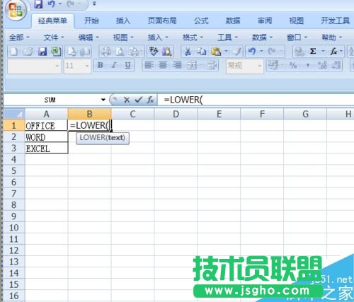 ��Excel���������ʹ��Lower������?