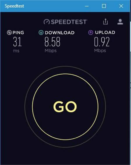 ��Windows10��Internet�W(w��ng)�j(lu��)�ٶȜy(c��)ԇ��ѹ��߽�B