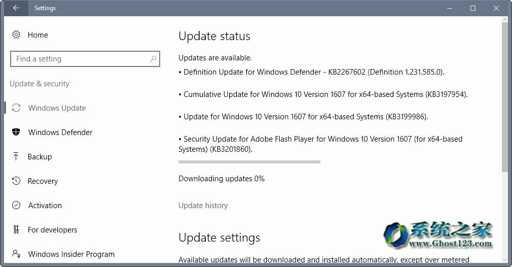 Win10 1607更新安裝kb3197954安裝失敗問題清單: