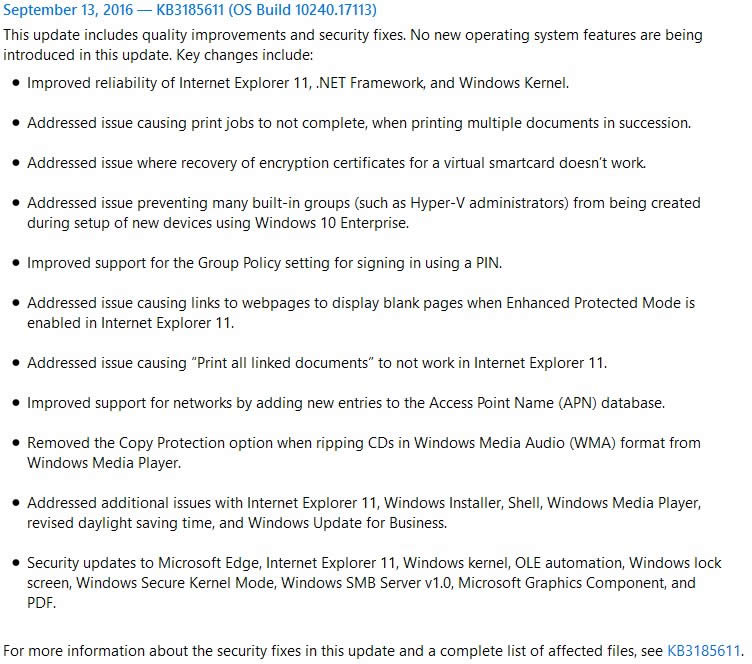 解決win10 1607系統更新KB3185611補丁錯誤