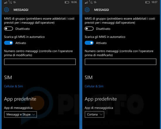 在Windows 10移動柯塔娜可設(shè)置為默認(rèn)的SMS客戶端