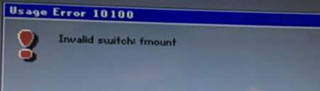���bwin7��Ş��ϵ�yʧ������X��ʾ��invalid switch fmount����