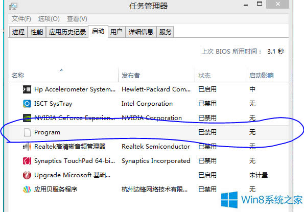 Win8系統(tǒng)啟動項里有一個Program如何處理?